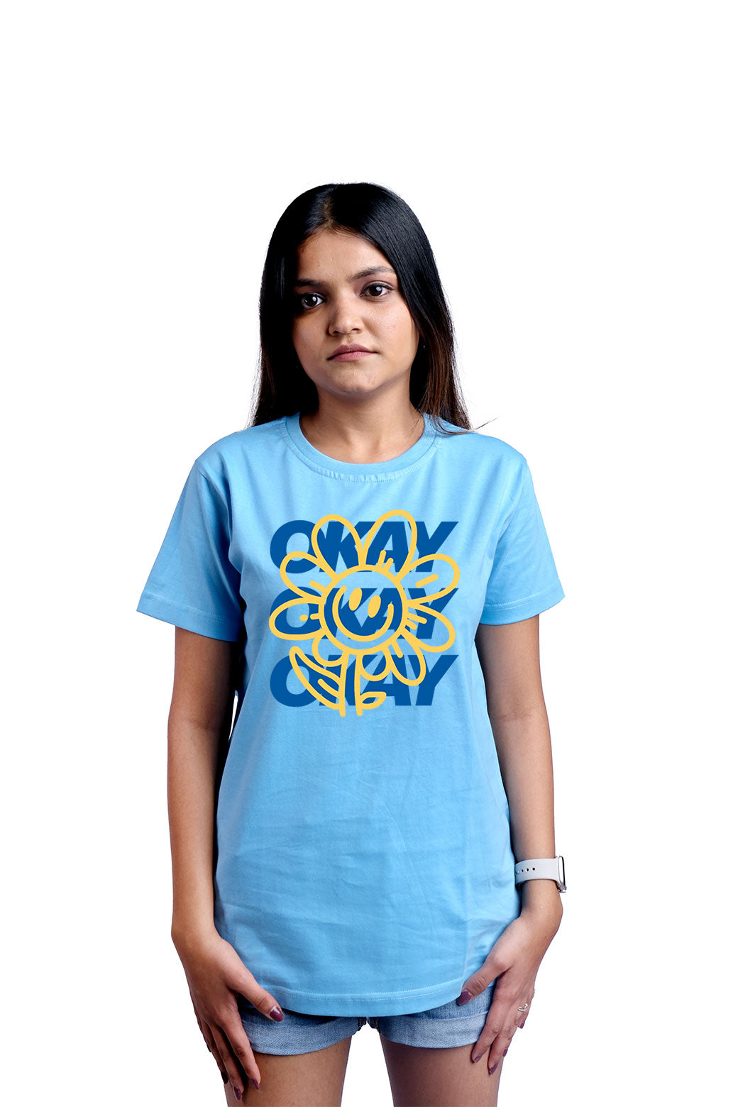 Okay Okay Round Neck Women (Sky Blue)