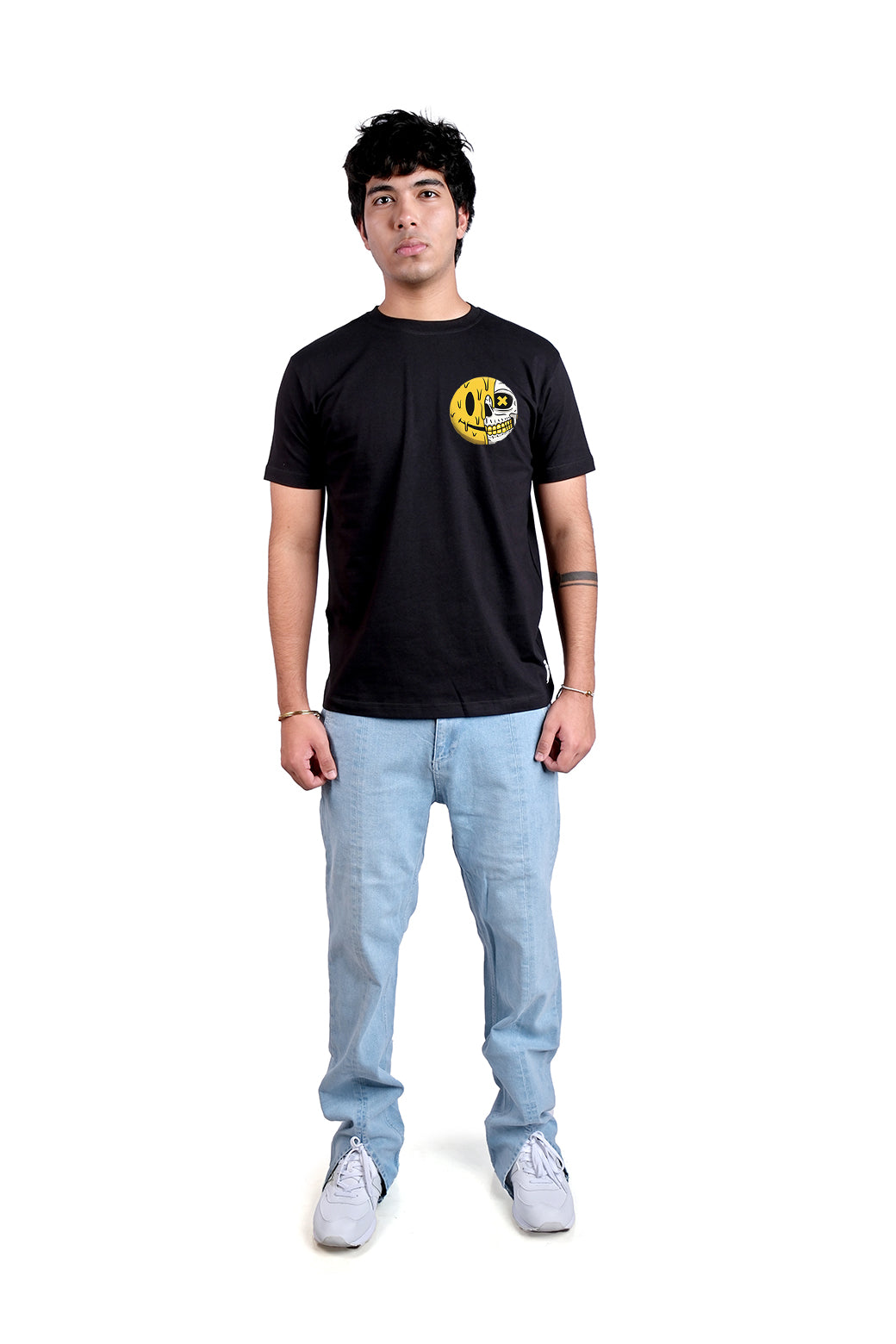 Smiley Ghost Round Neck Men (Black)