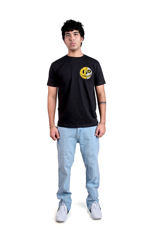 Smiley Ghost Round Neck Men (Black)