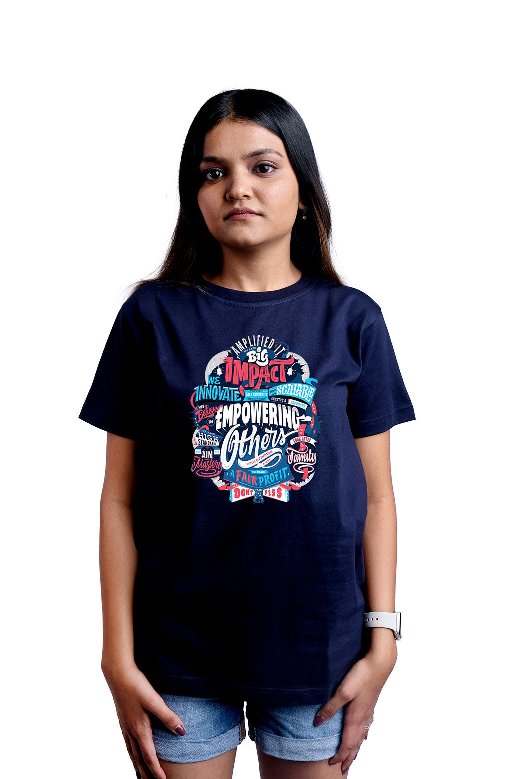 Empower Round Neck Women (Navy Blue)