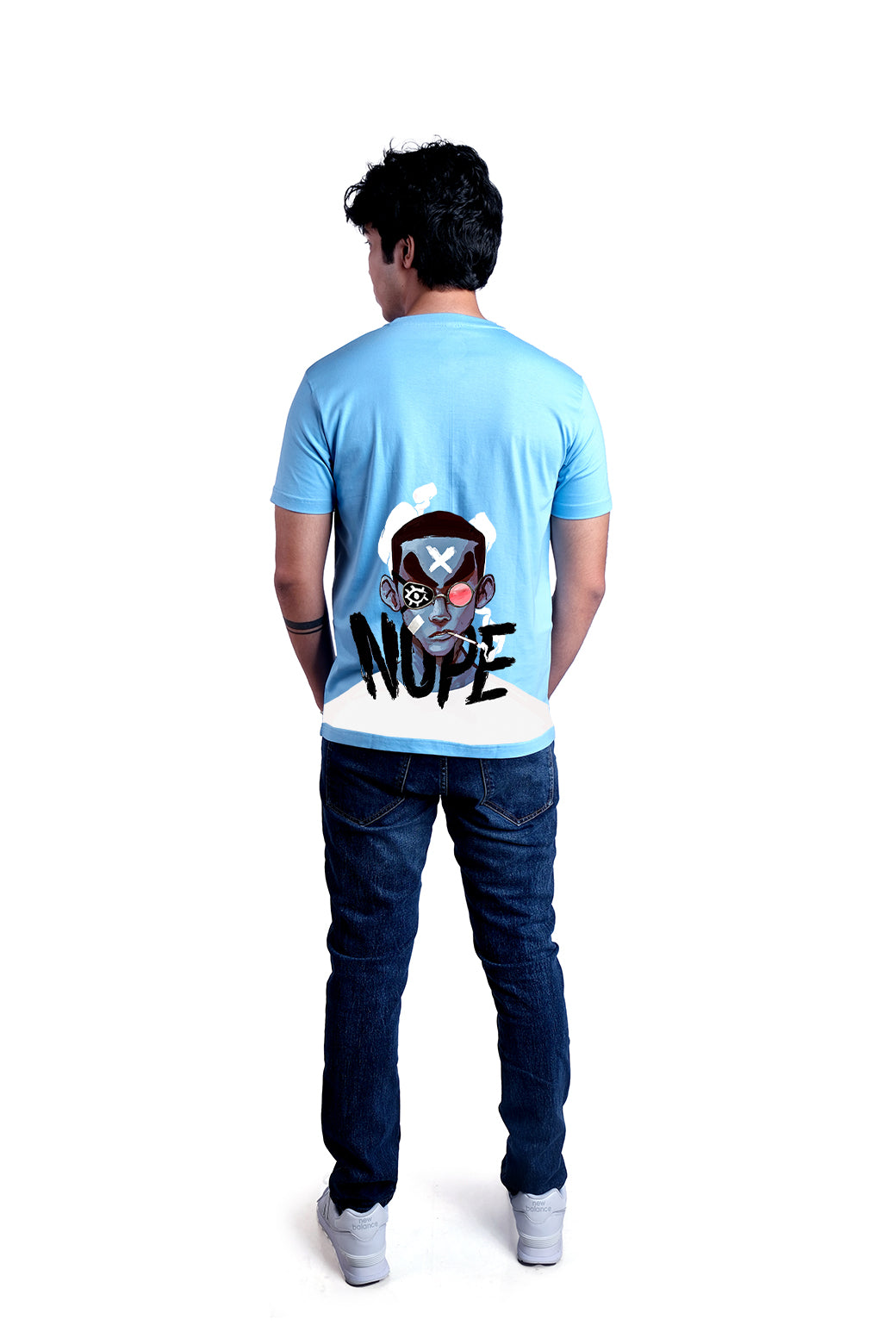 Nope1 Round Neck Men (Sky Blue)