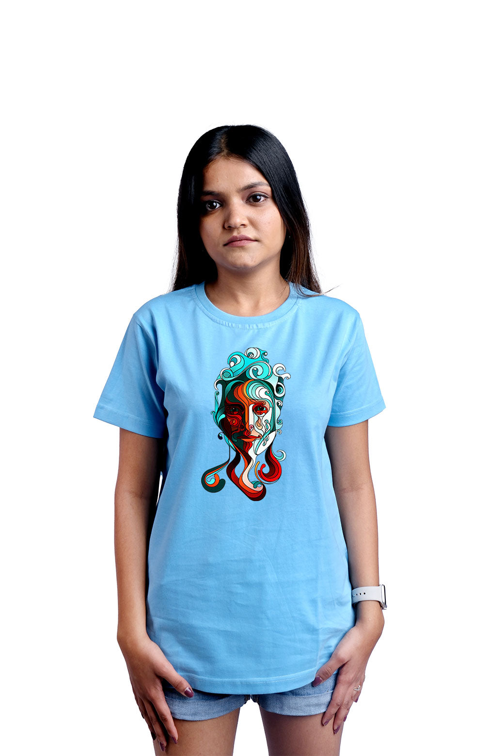 Devoured Round Neck Women (Sky Blue)