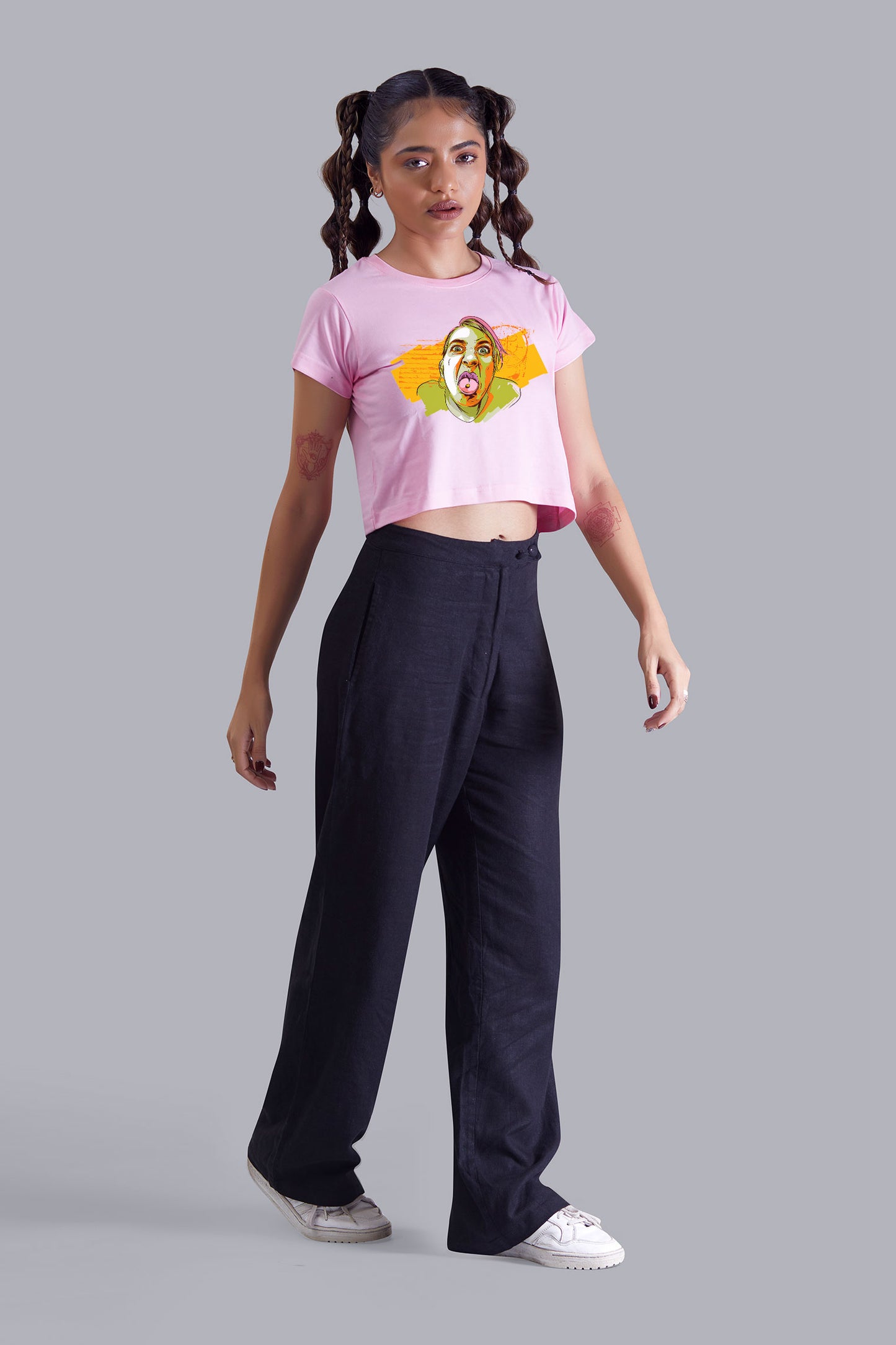 Babypink Portrait Crop Top