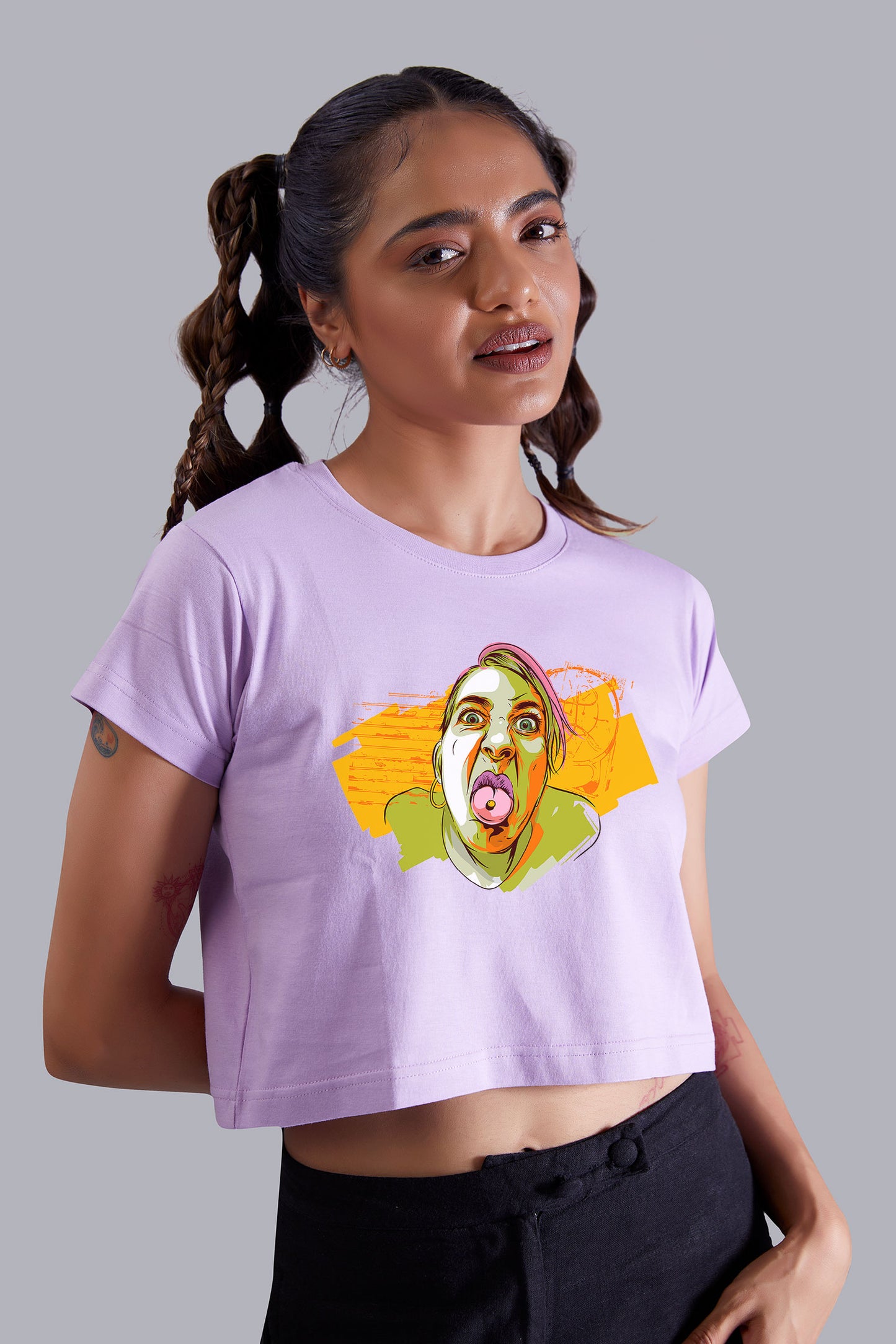 Lavender Portrait Crop Top