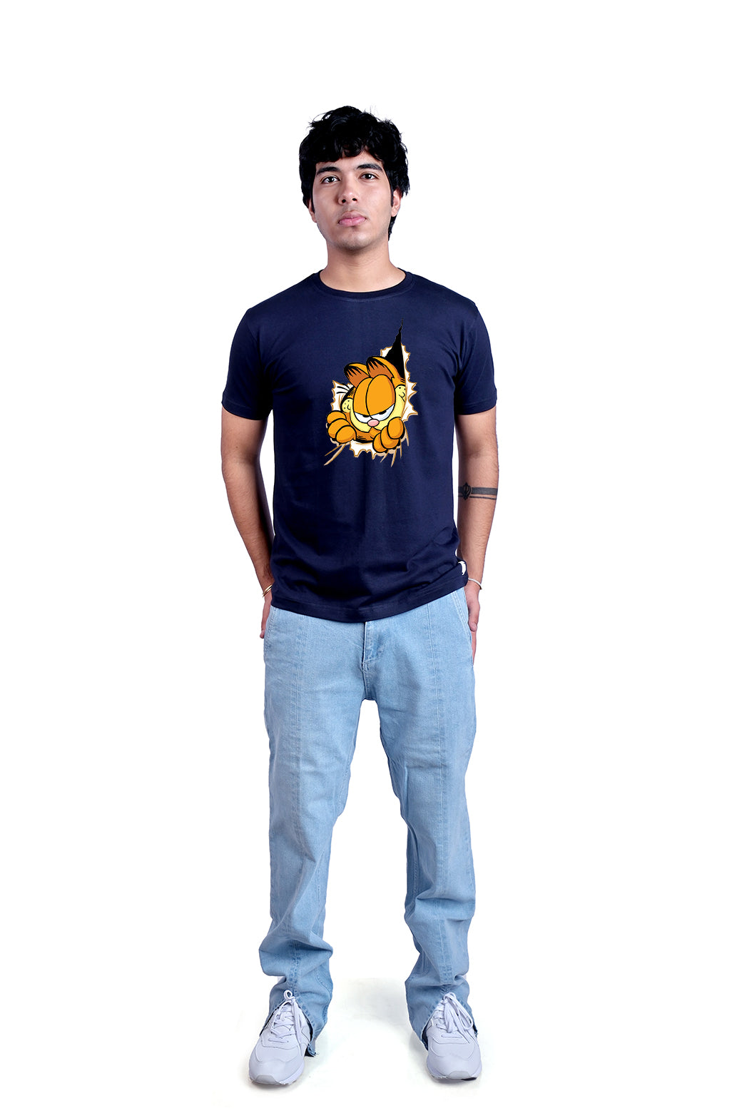 Garfield Round Neck Men (Navy Blue)