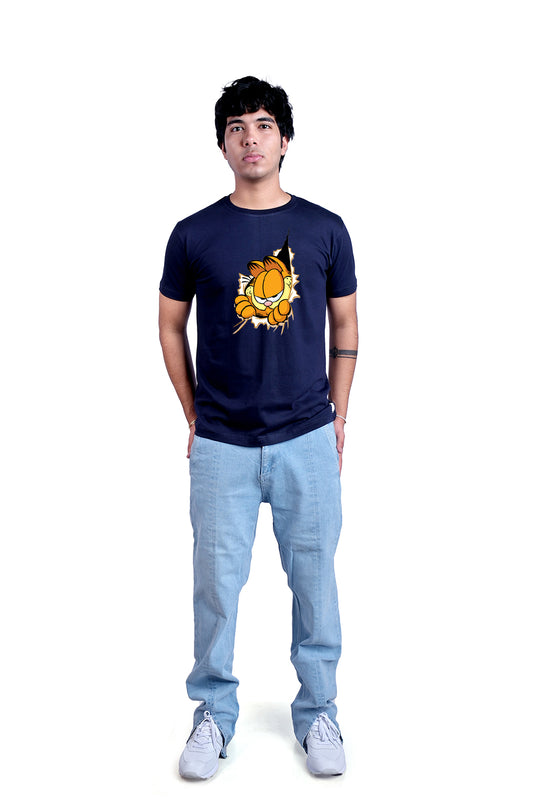 Garfield Round Neck Men (Navy Blue)