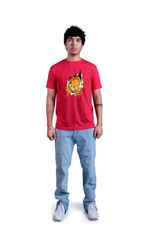 Garfield Round Neck Men (Red)