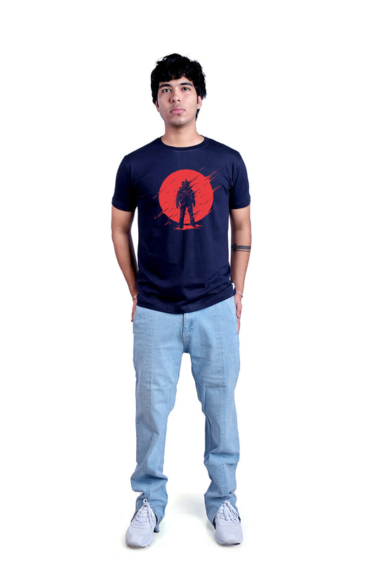 Fading Round Neck Men (Navy Blue)