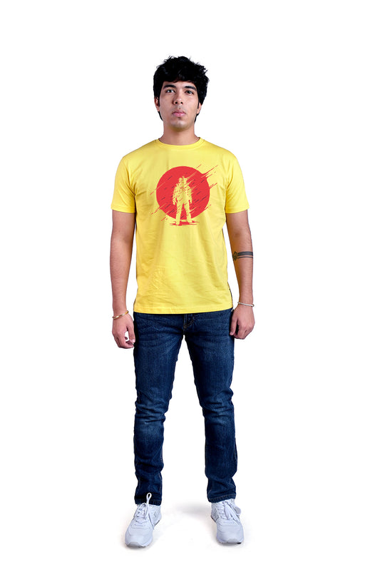 Fading Round Neck Men (Yellow)