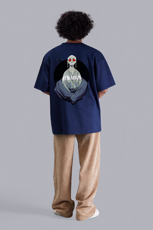 Ghost Soul Funky Navyblue Hip Hop Oversized Tshirt