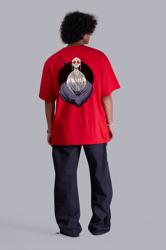 Ghost Soul Funky Red Hip Hop Oversized Tshirt