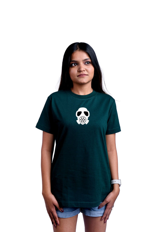 Glitch Round Neck Women (Forest Green)