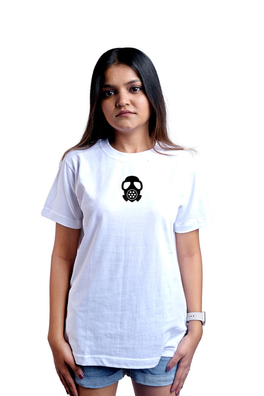 Glitch Round Neck Women (White)