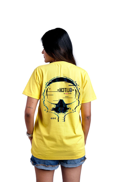 Glitch Round Neck Women (Yellow)