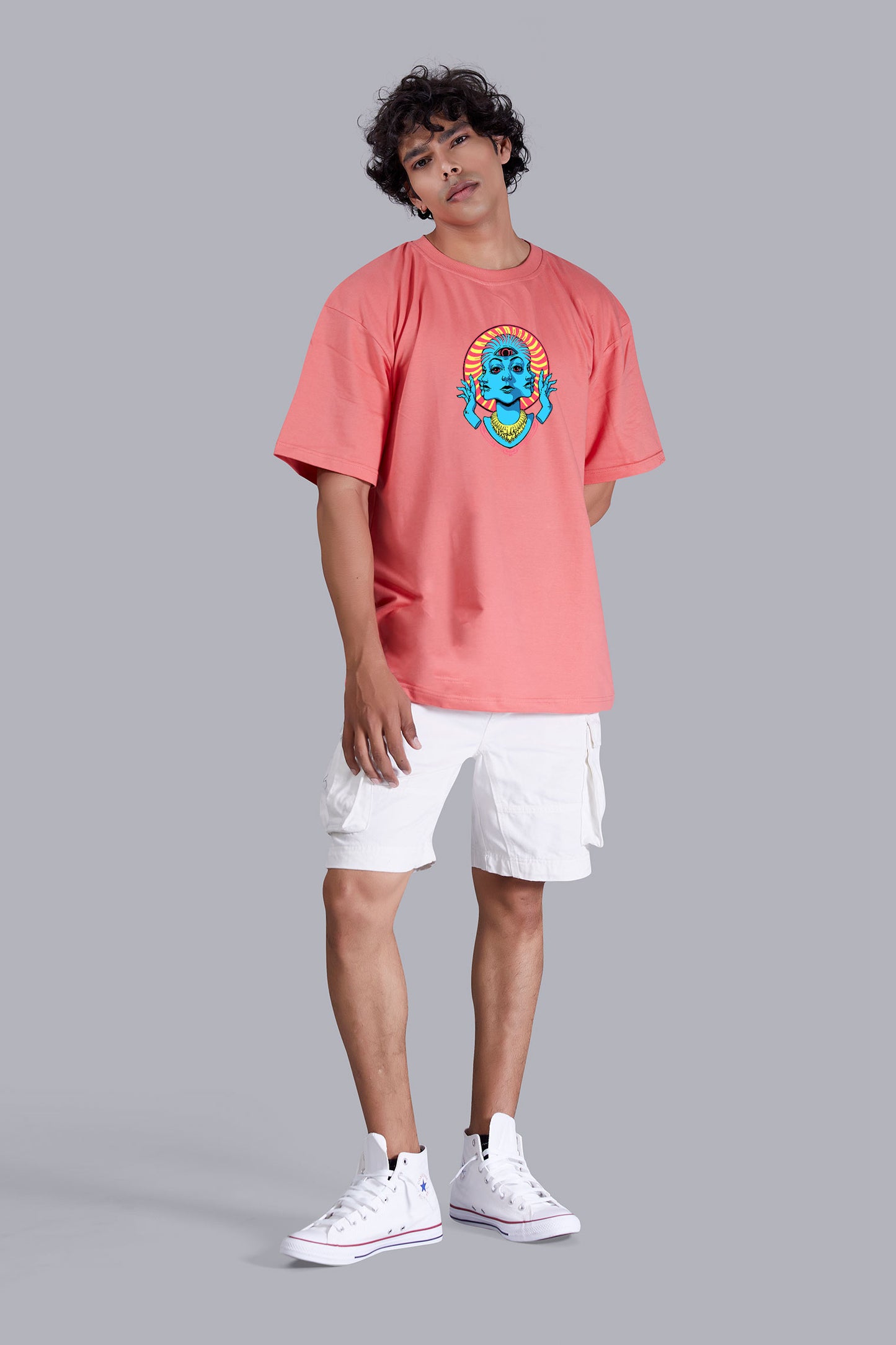 Psychedelic Watermelon Color Oversized T Shirt