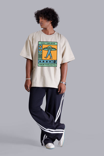 Ufo Sand Printed Oversize T Shirt For Men