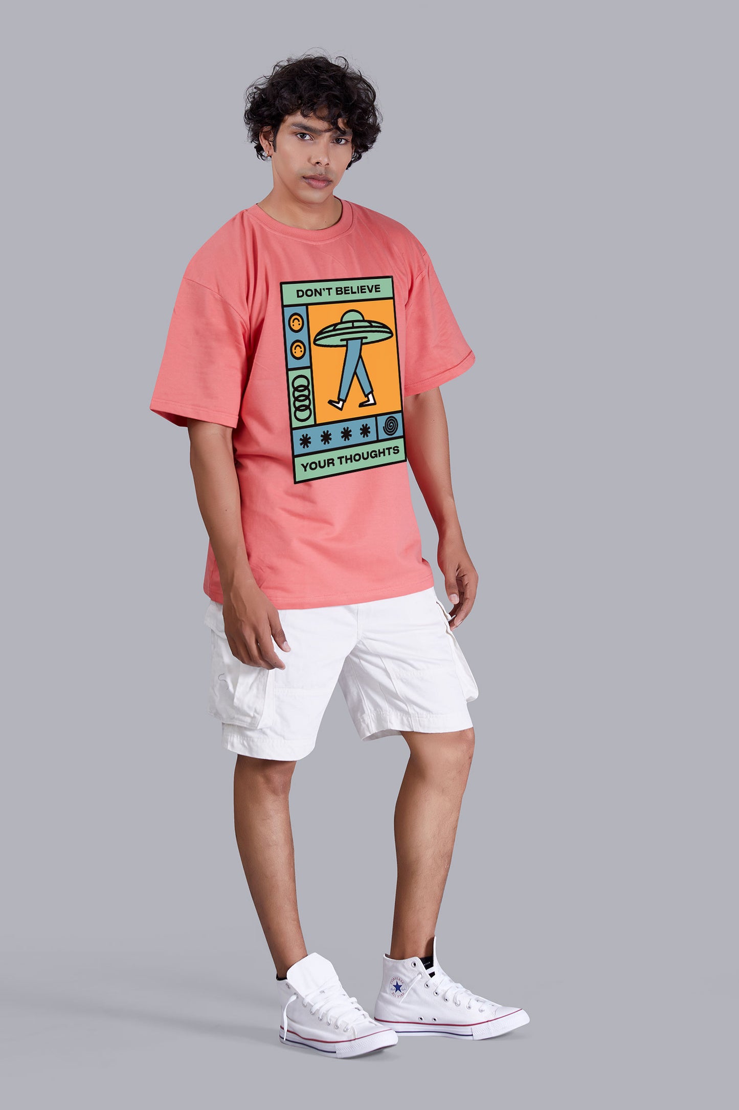 Ufo Watermelon Printed Oversize T Shirt For Men