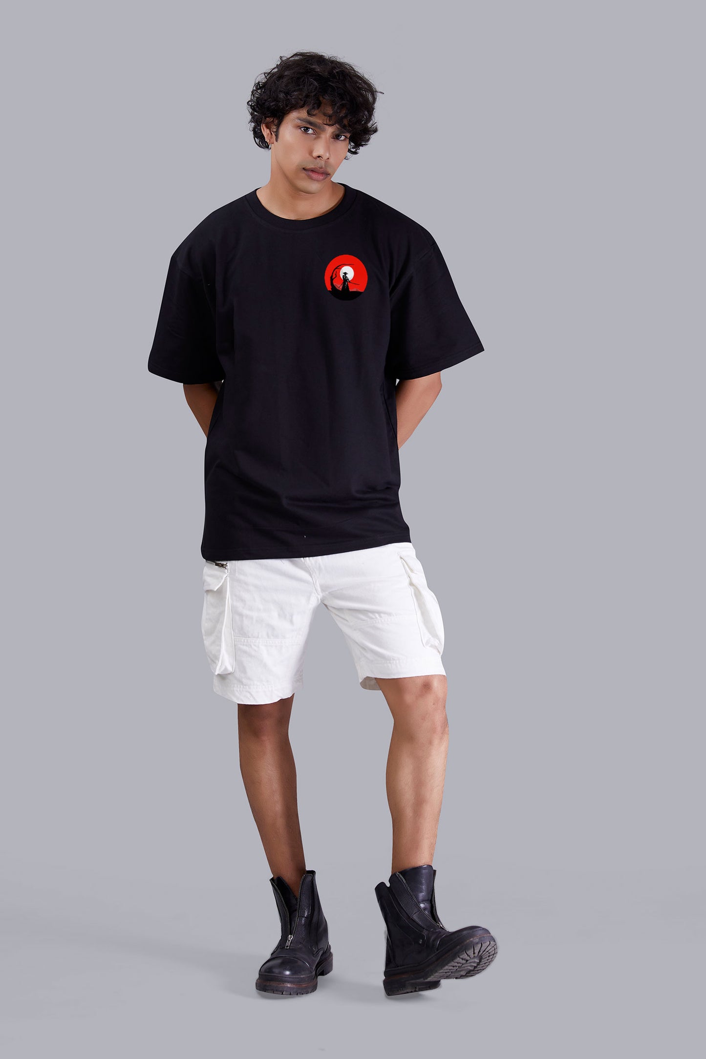 Black Dawn Printed Oversized Tshirt For Men