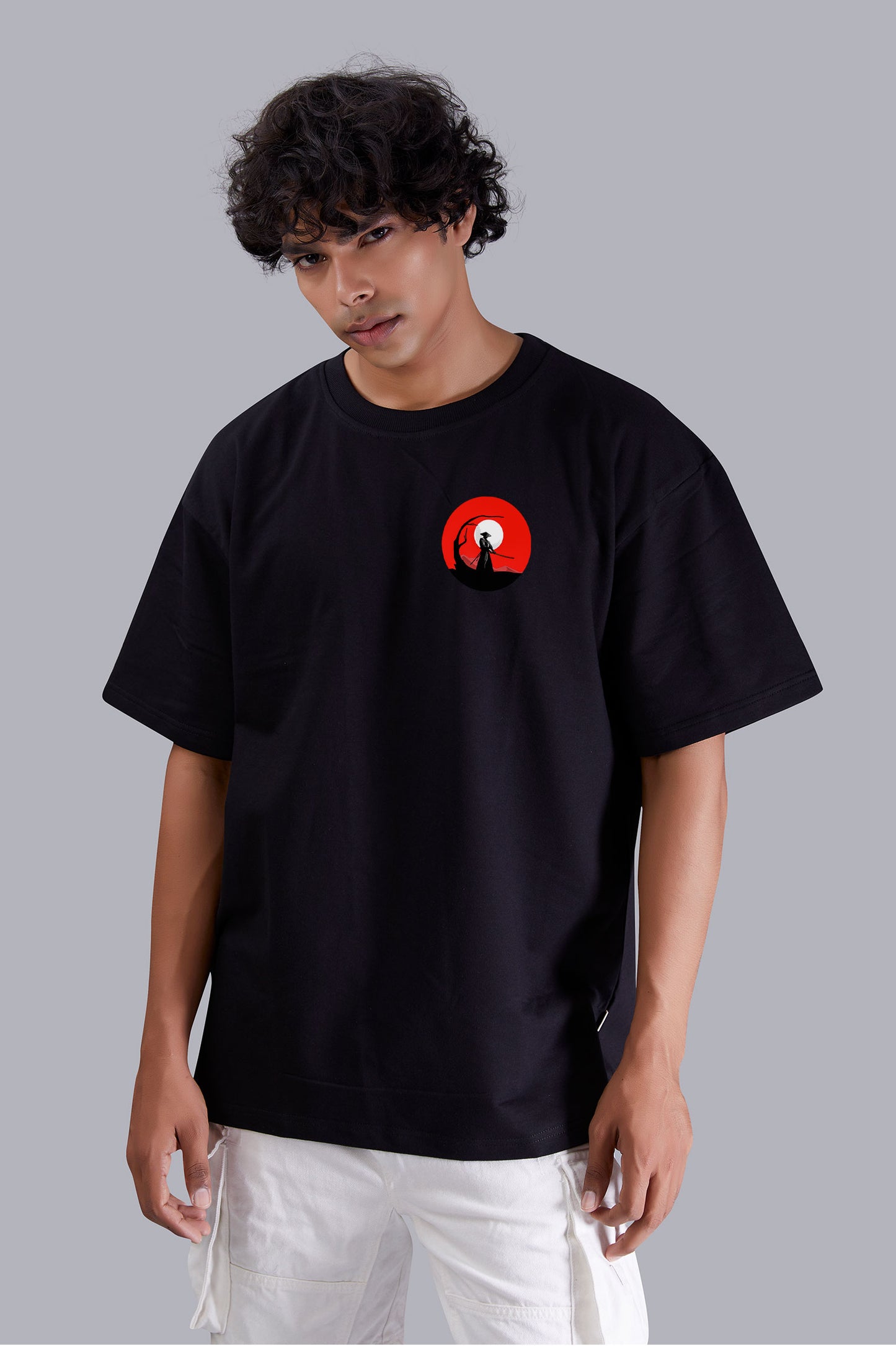 Black Dawn Printed Oversized Tshirt For Men