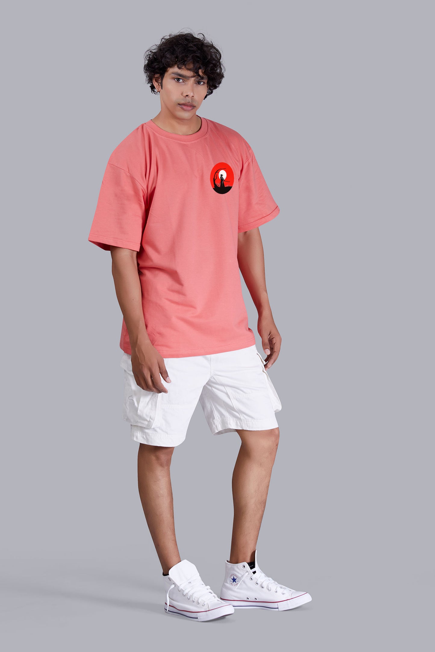 Watermelon  Dawn Printed Oversized Tshirt For Men