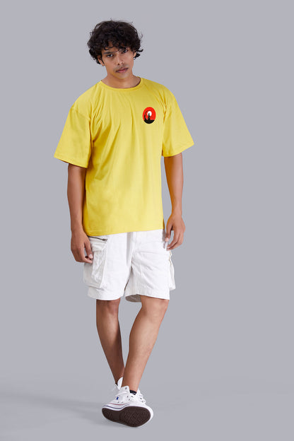 Yellow Dawn Printed Oversized Tshirt For Men