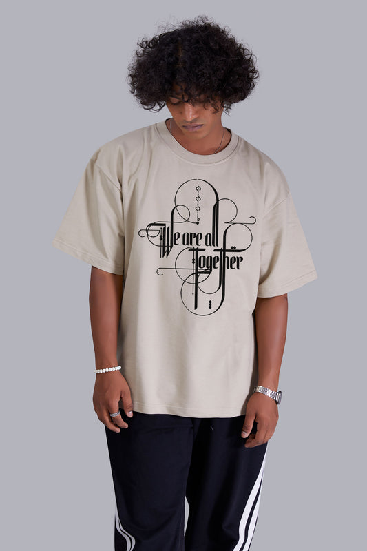 Sand Printed Oversized Tshirt For Men