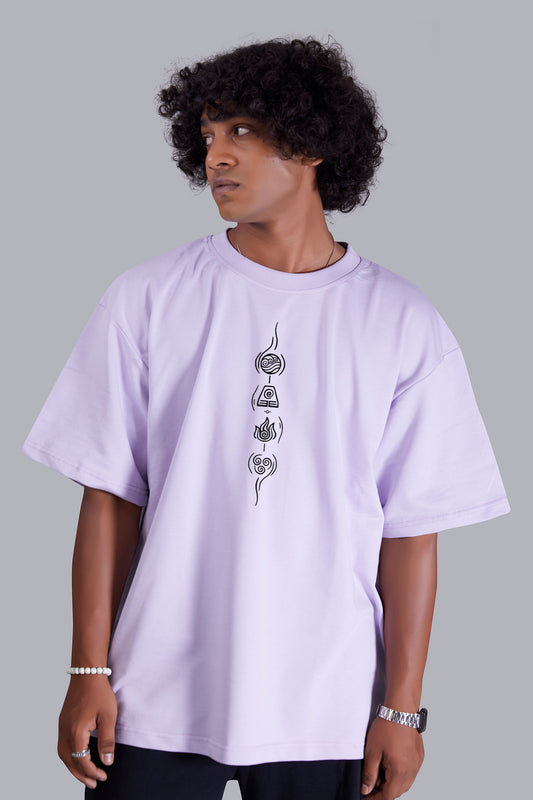 Spiritual Symbolism Lavender Oversized Men's Tshirt