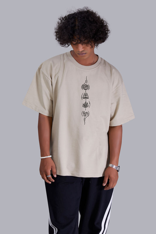 Spiritual Symbolism Sand Oversized Men's Tshirt