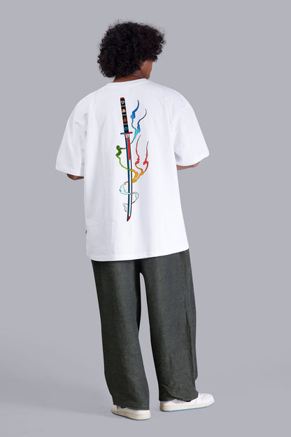 Spiritual Symbolism White Oversized Men's Tshirt