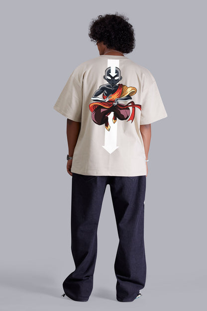 Anime Printed Oversized Sand T shirt for Men