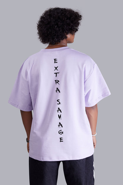 Lavender Extra Savage Oversized Tshirt for Men