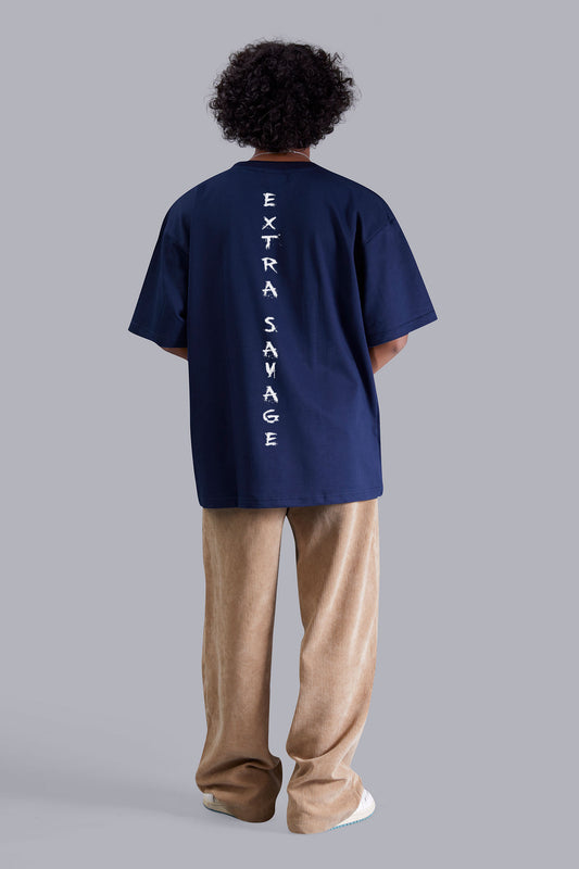 Navyblue Extra Savage Oversized Tshirt for Men