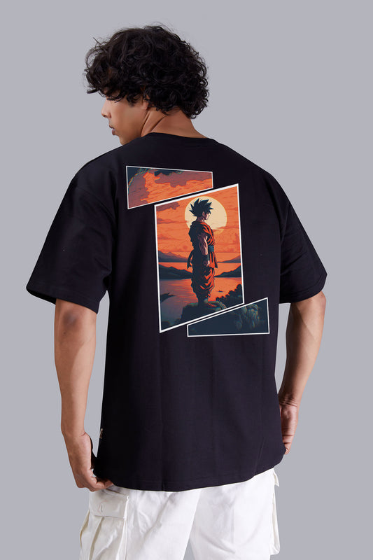 Black Elite Jersey printed oversized T -Shirt