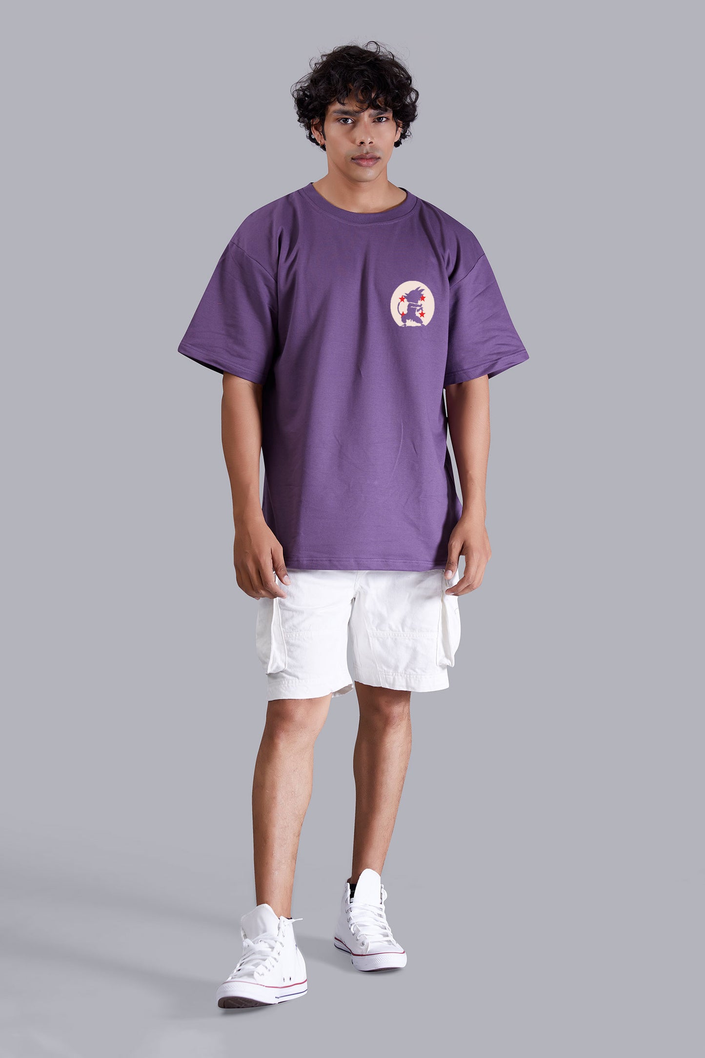 Grape Elite Jersey printed oversized T -Shirt