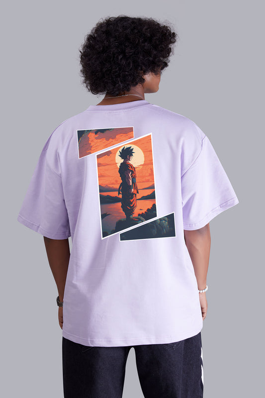 Lavender Elite Jersey printed oversized T -Shirt