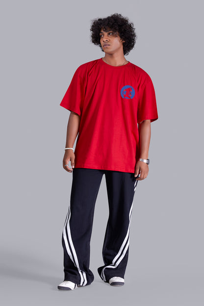 Red Elite Jersey printed oversized T -Shirt