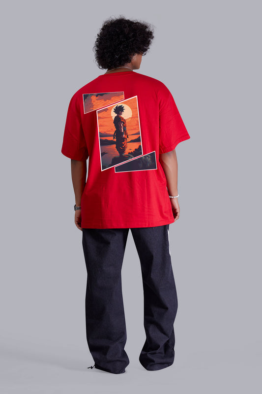 Red Elite Jersey printed oversized T -Shirt