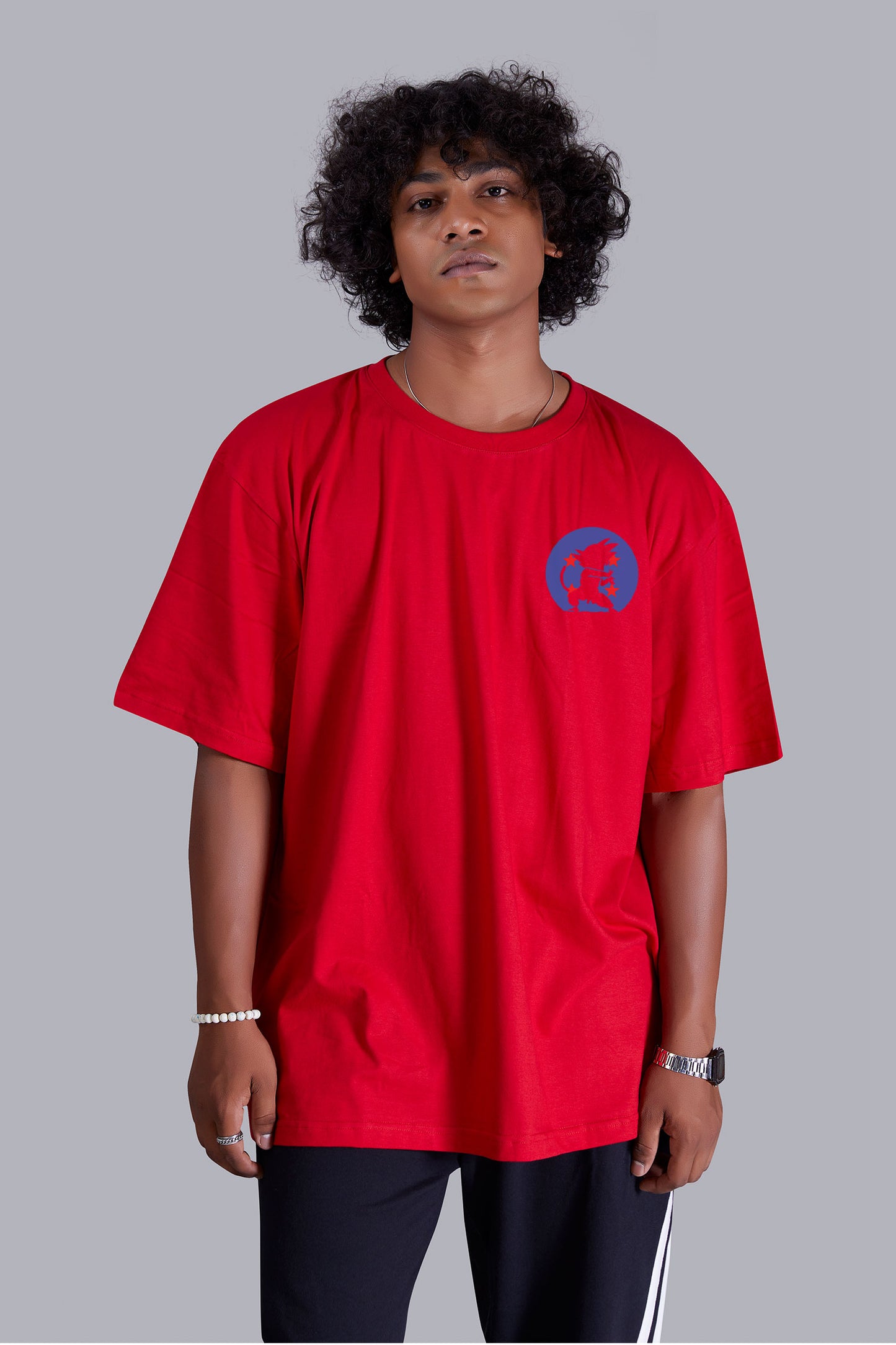 Red Elite Jersey printed oversized T -Shirt