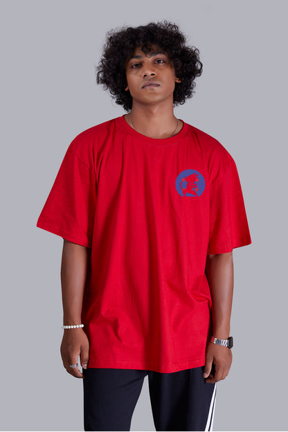 Red Elite Jersey printed oversized T -Shirt