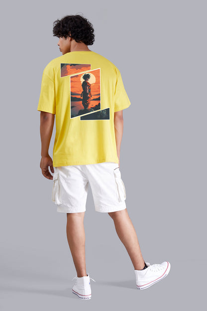 Yellow Elite Jersey printed oversized T -Shirt