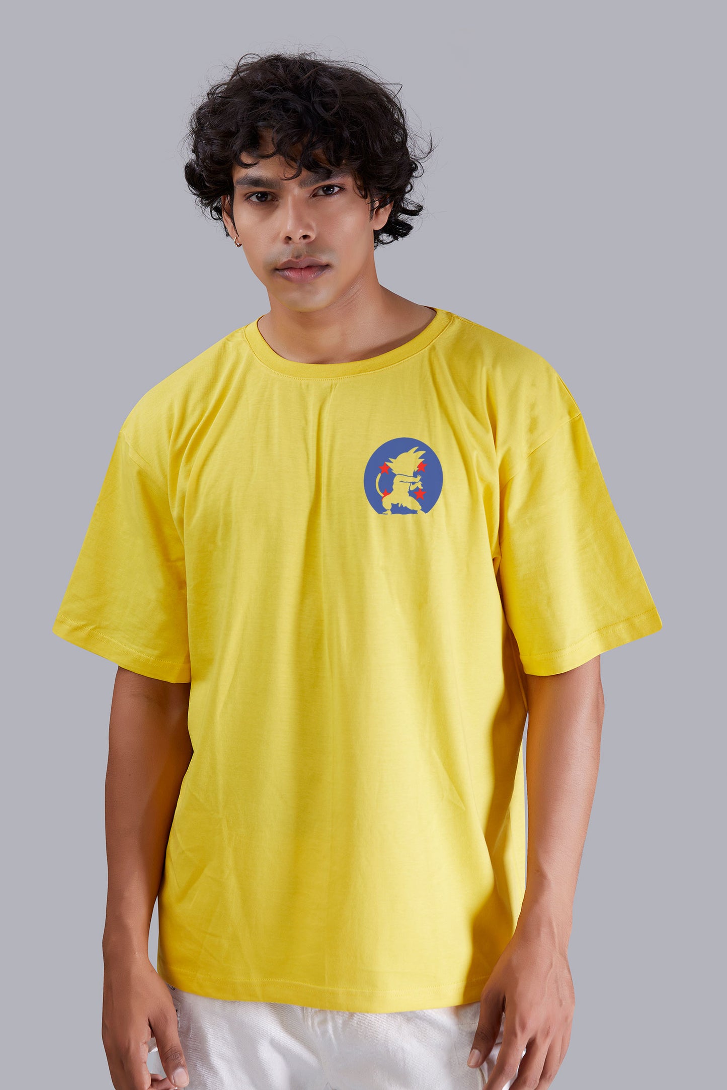 Yellow Elite Jersey printed oversized T -Shirt