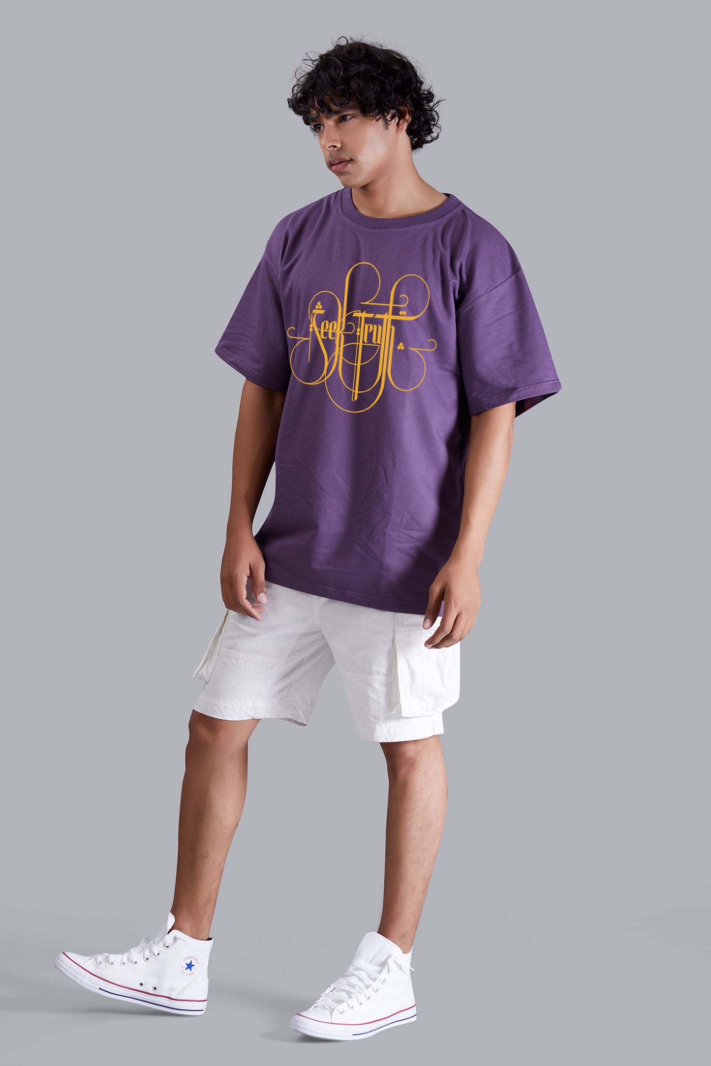 Stef Grape printed oversized T -Shirt