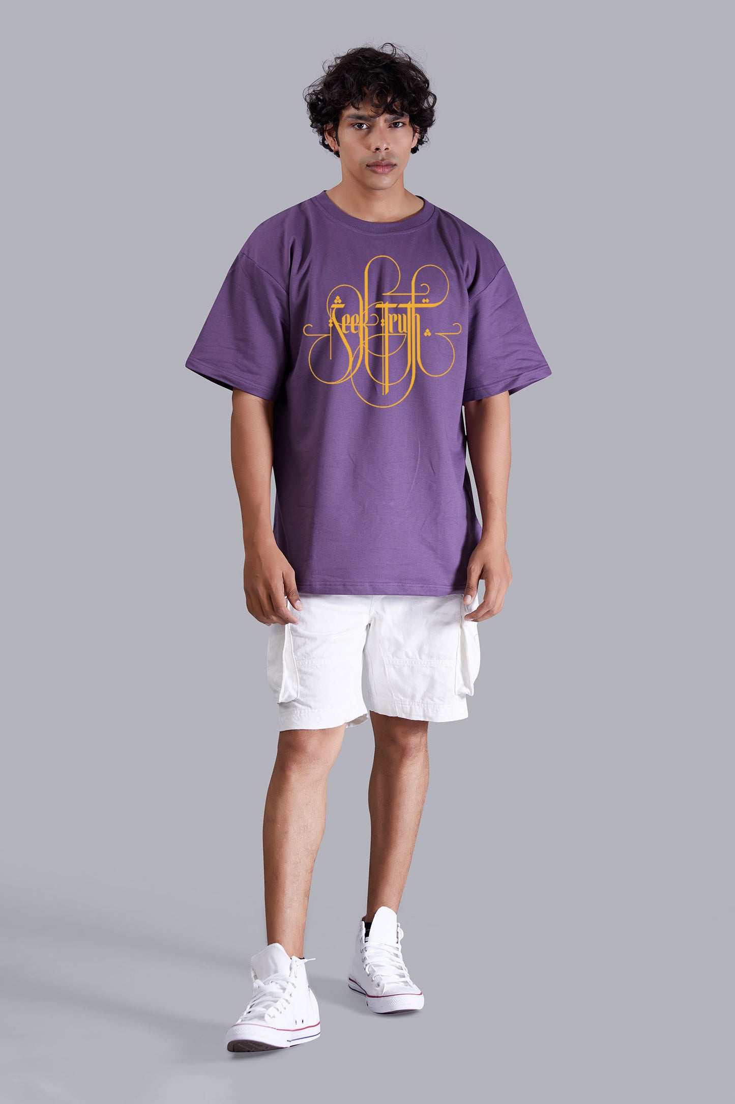 Stef Grape printed oversized T -Shirt