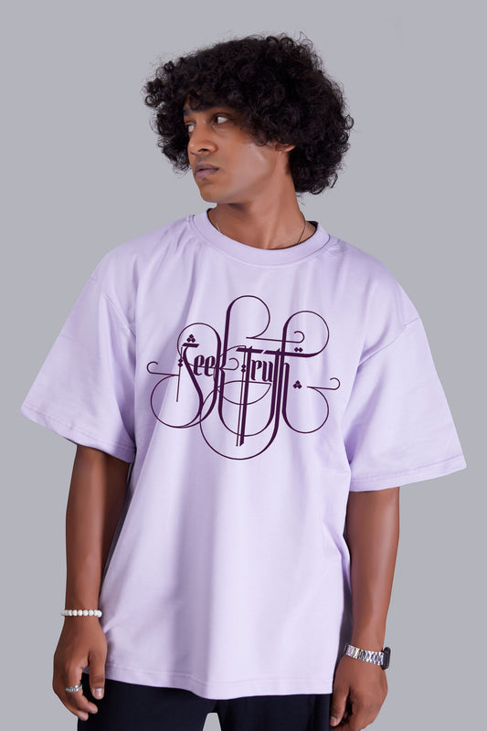 Stef Lavender printed oversized T -Shirt