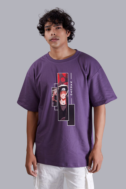 Grape Dude's Portrait printed oversized T -Shirt