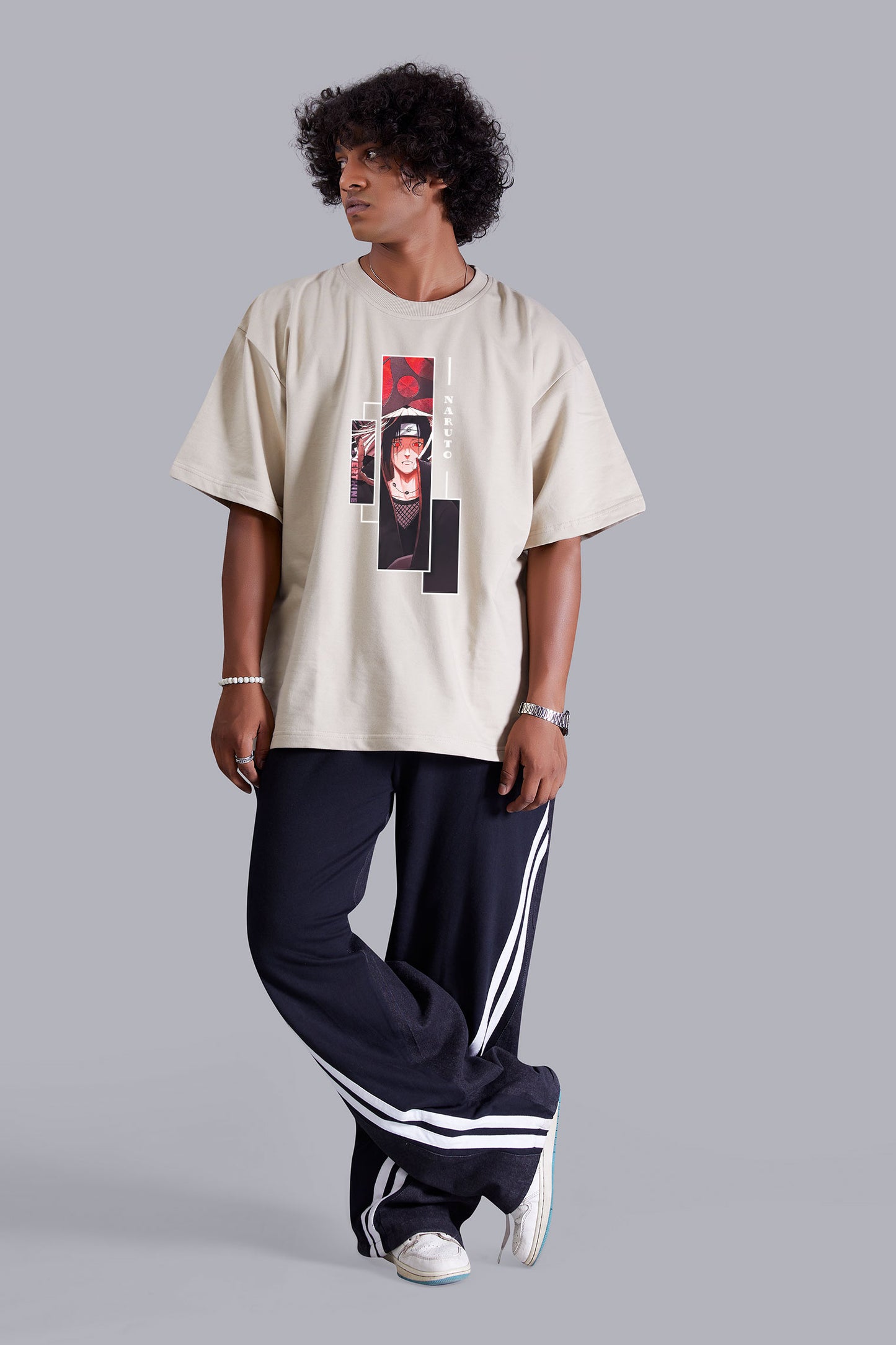 Sand Dude's Portrait printed oversized T -Shirt