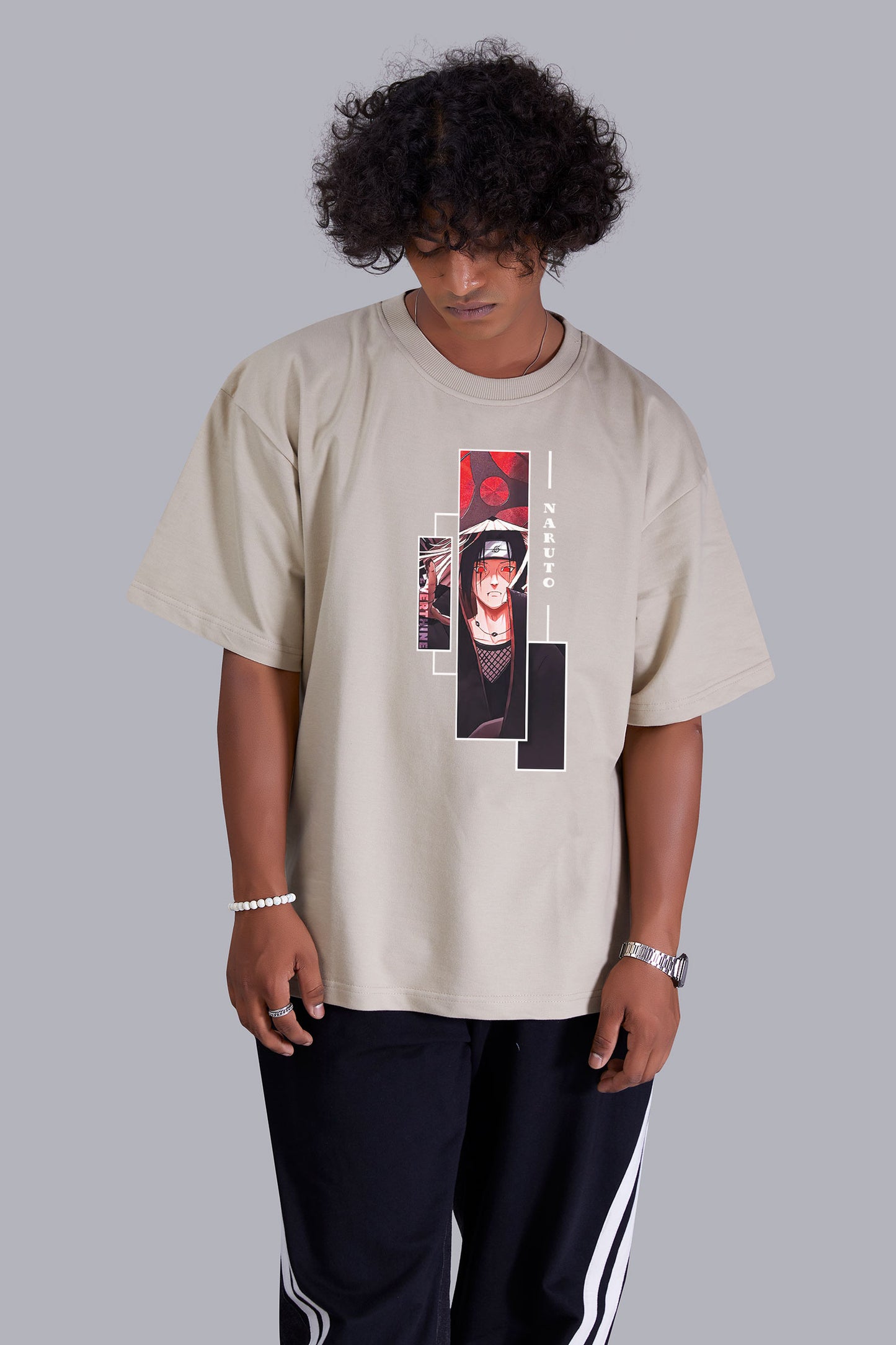 Sand Dude's Portrait printed oversized T -Shirt