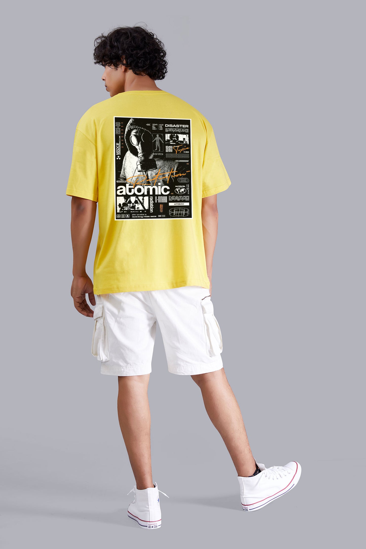 Yellow Grooveguitar Electric oversized T-Shirt