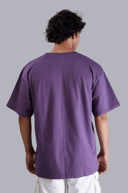 Monochrome Chic oversized T -Shirt (Grape)