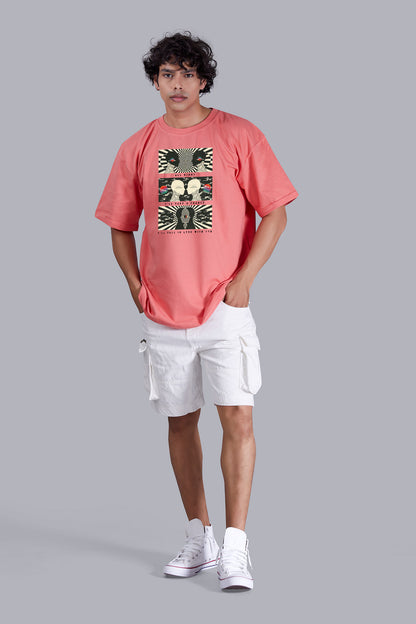 Monochrome Chic oversized T -Shirt (Watermelon)